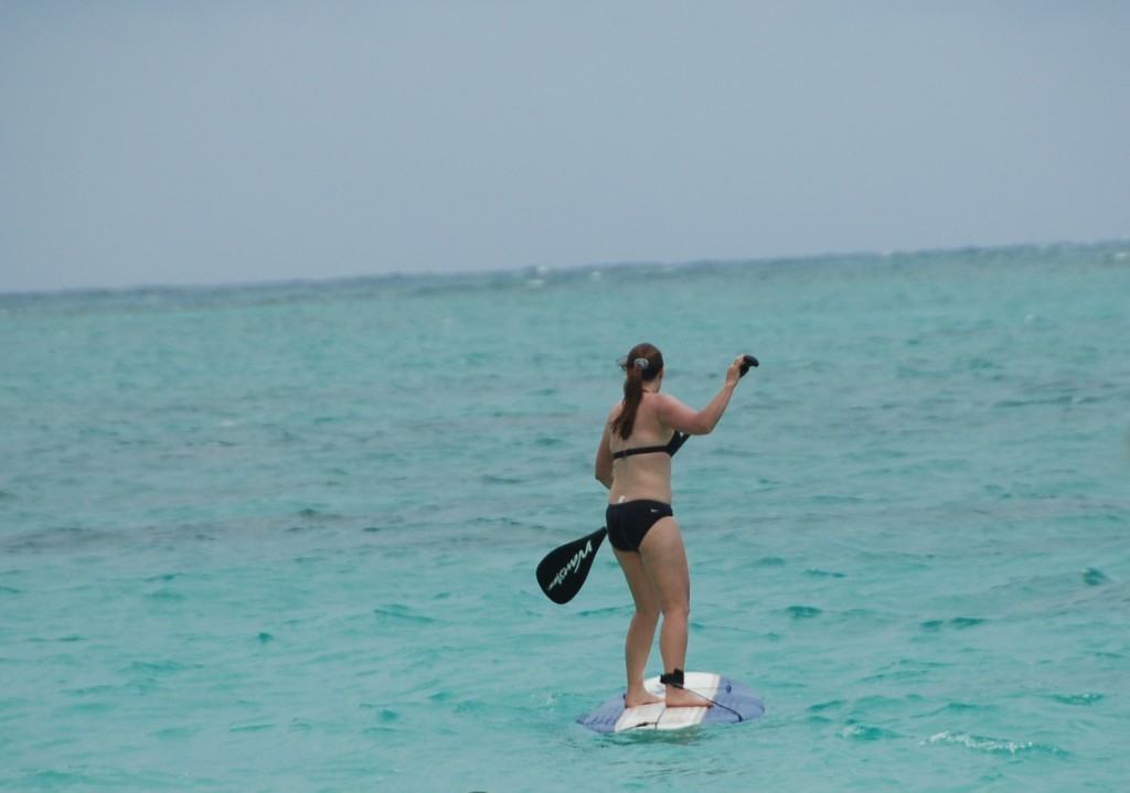 How to stand up paddle board standing on the paddle board