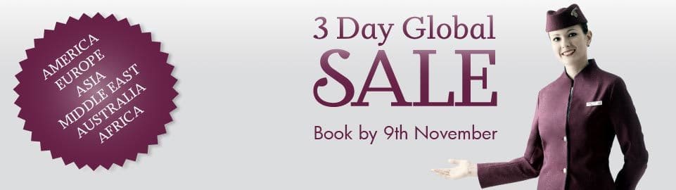 3 day global sale qatar airways