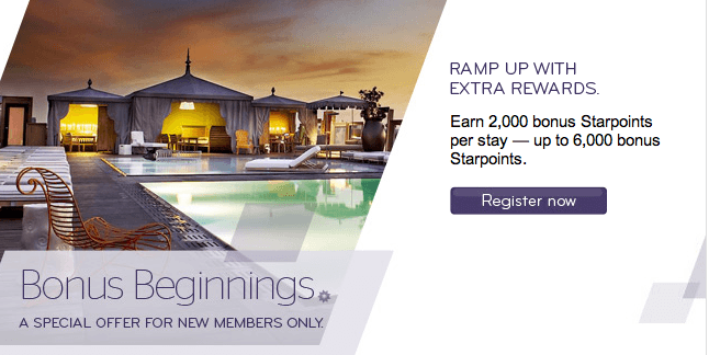 Bonus beginnings earn up to 6000 starpoints