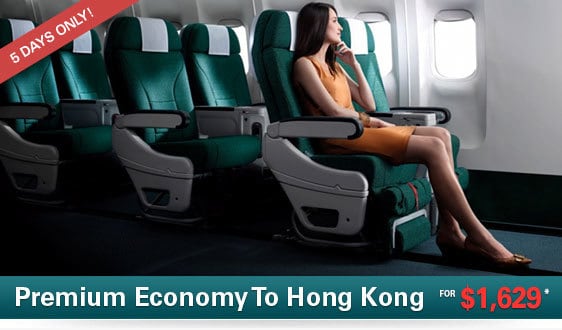 Premium Economy to Hong Kong for $1629