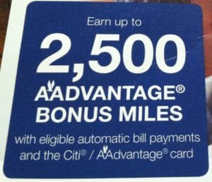 up to 2500 AAdvantage Bonus Miles