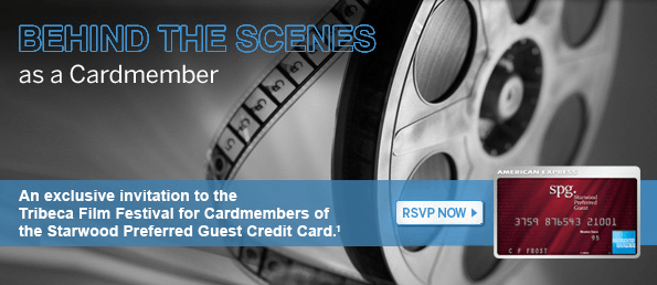 Invitation to Tribeca Film Festival American Express Starwood Preferred Guest