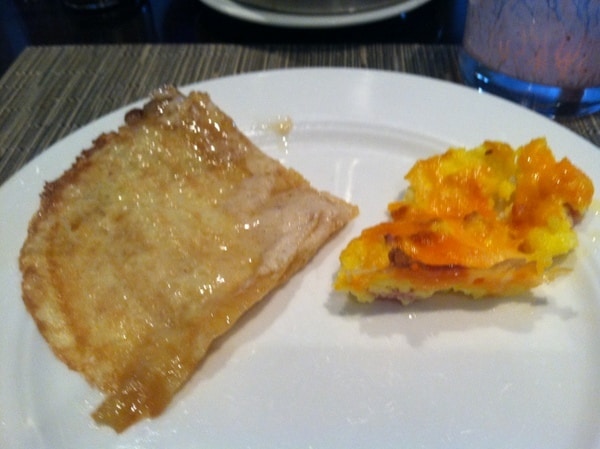 Fairmont Chateau Laurier Breakfast Buffet Maple Butter Crepes and Vegetable Frittata