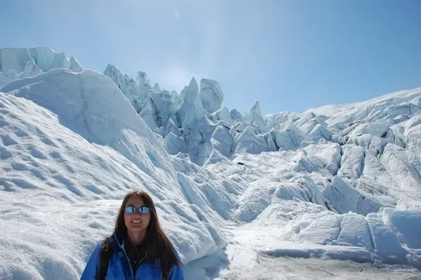 trapped on a glacier surrounded by glaciers