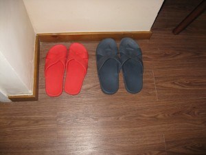 Slippers For Him and Her Mingtown Nanjing Road Youth Hostel Review