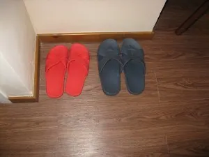 Slippers For Him and Her Mingtown Nanjing Road Youth Hostel Review