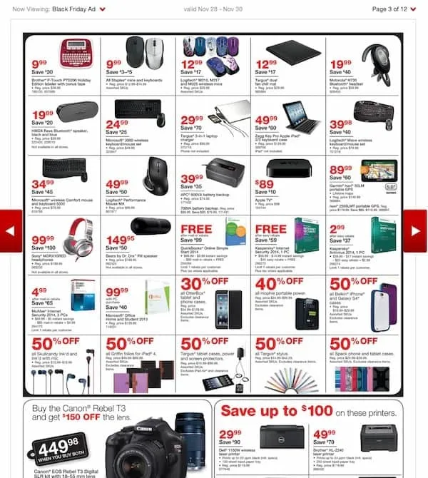 Staples Free After Rebate Black Friday