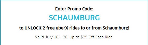 2 Free UberX Rides This Weekend Schaumburg