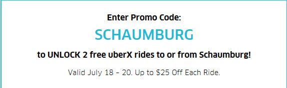 2 Free UberX Rides This Weekend Schaumburg