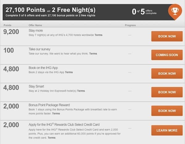 2 Free Nights or up to 50,000 IHG Points With IHG Into the Nights My offers Traveling Well For Less