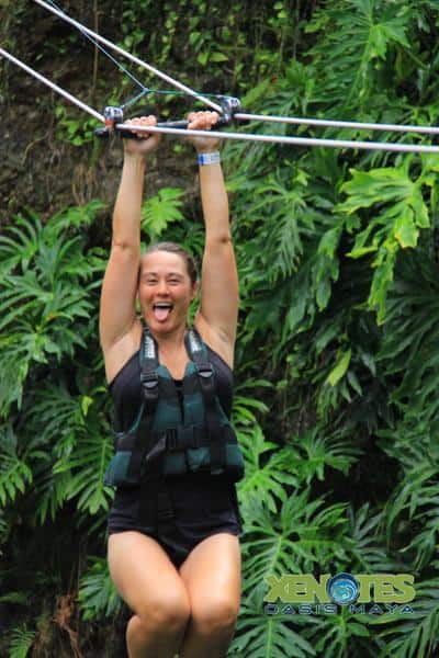 Fire Xenote Kaak zipline Traveling Well For Less