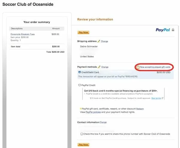 Using Gift Cards On Paypal