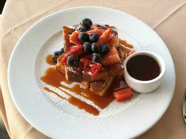Andaz San Diego french toast Traveling Well For Less