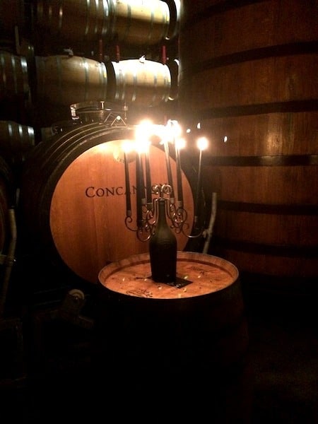 Concannon Vineyard barrel room Traveling Well For Less