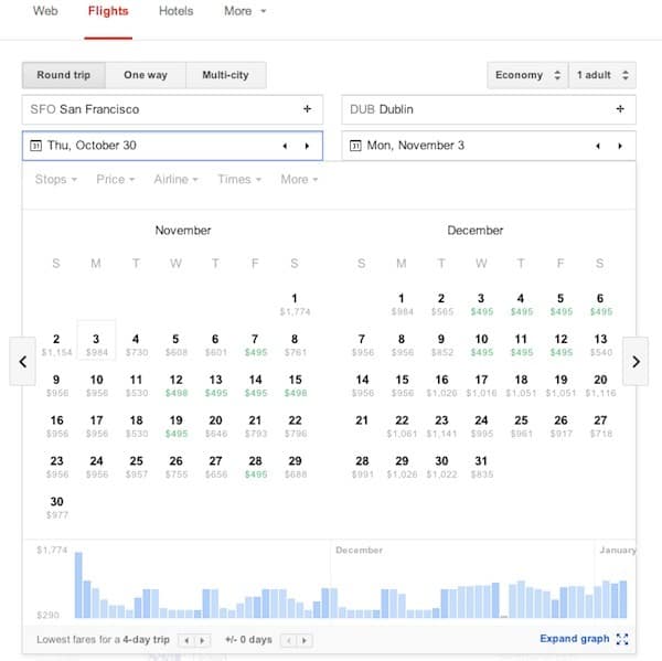 Google flights calendar search Traveling Well For Less