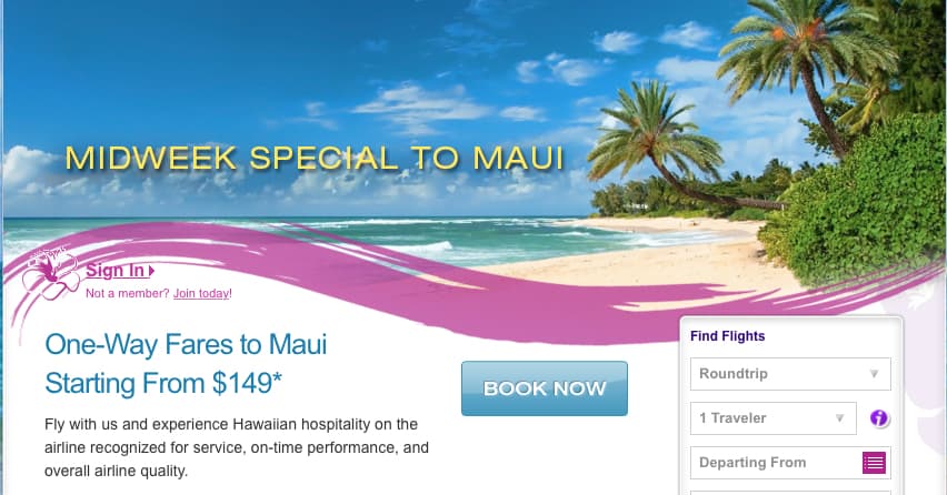 $149 One-Way Fares ($298 Round-Trip) to Maui Traveling Well For Less