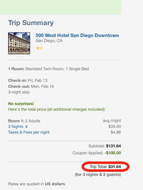 3 nights San Diego for $32 Traveling Well For Less