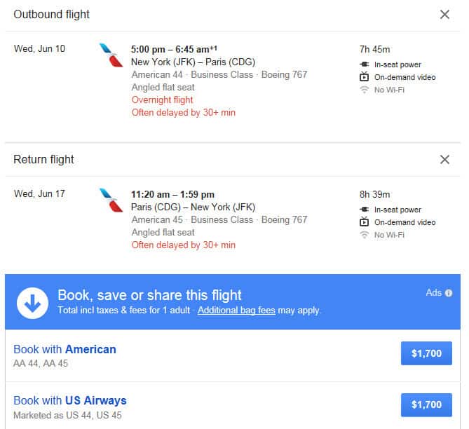 Book via Google Flights Traveling Well For Less