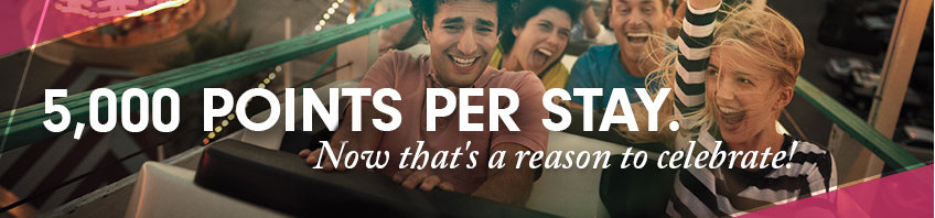 5,000 Hilton points per stay