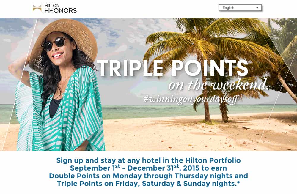 triple Hilton points, double Hilton points, Hilton hotels