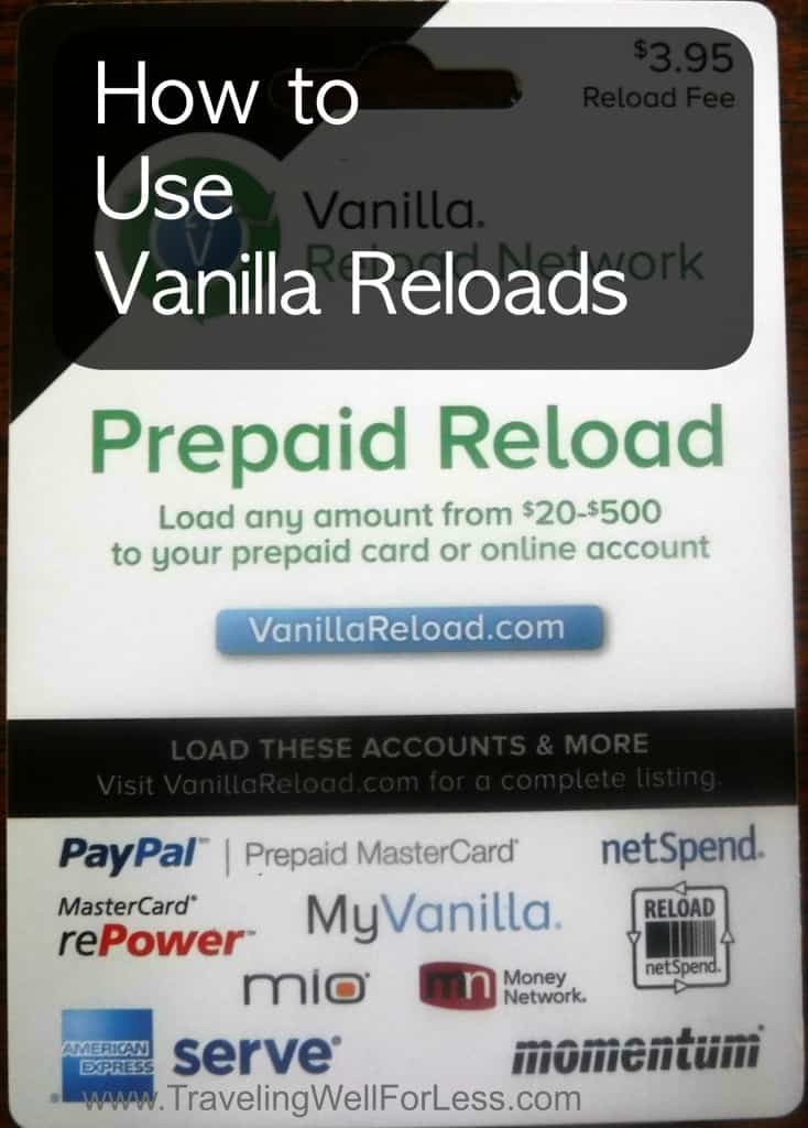 Vanilla Reloads, prepaid cards