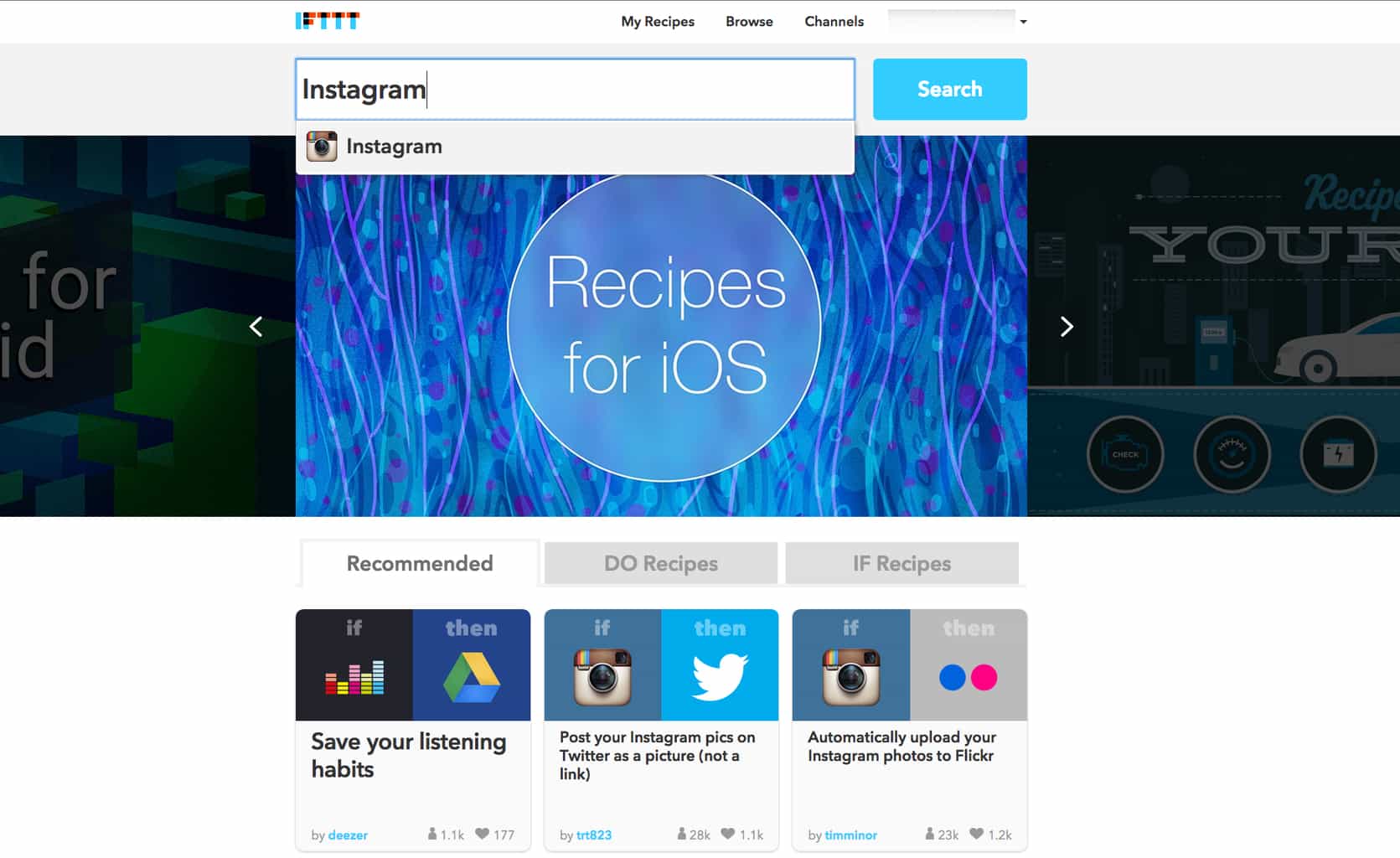 IFTTT, If This Then That, Instagram