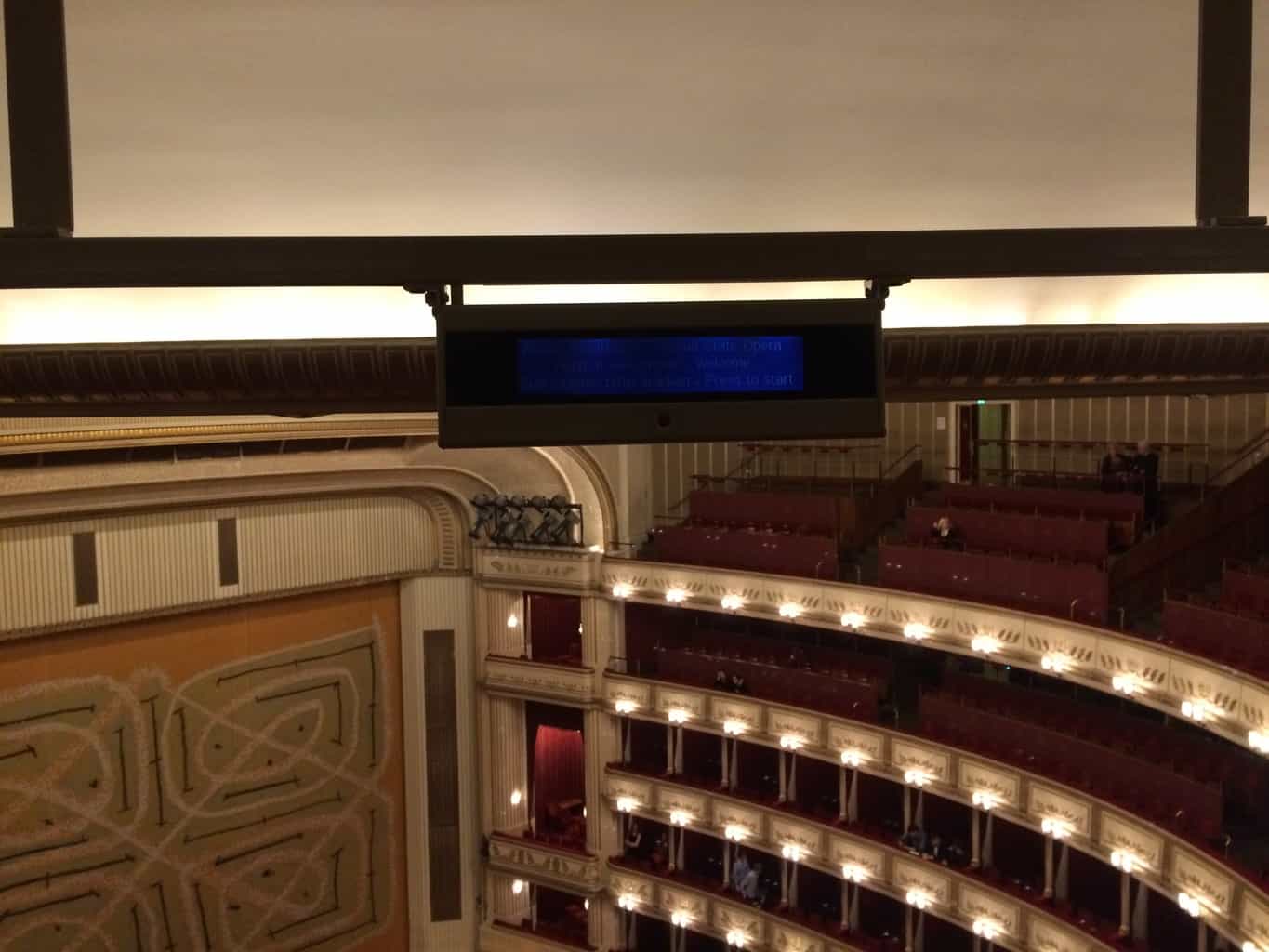 Vienna Opera, display monitor