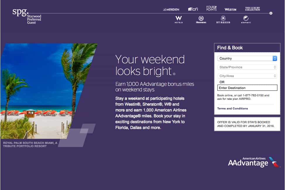 1,000 American Airlines miles, Starwood, Traveling Well For Less