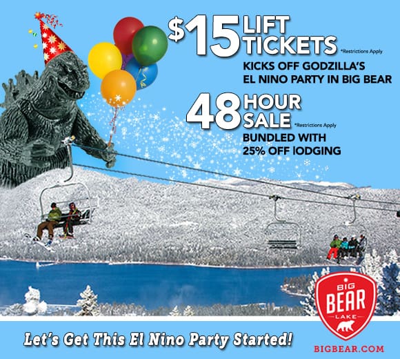 15 Lift Ticket Sale for 48 Hours Only