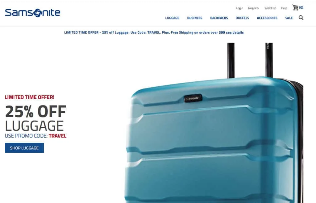 Samsonite, Amex Offers, Traveling Well For Less