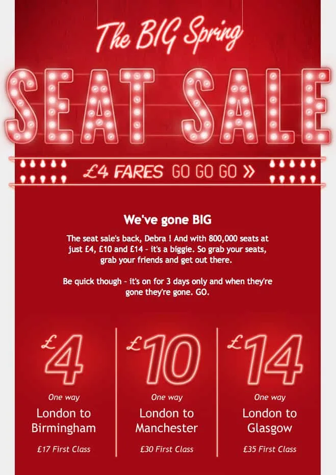 Last chance to get train tickets from $6, Virgin Trains, United Kingdom, Traveling Well For Less