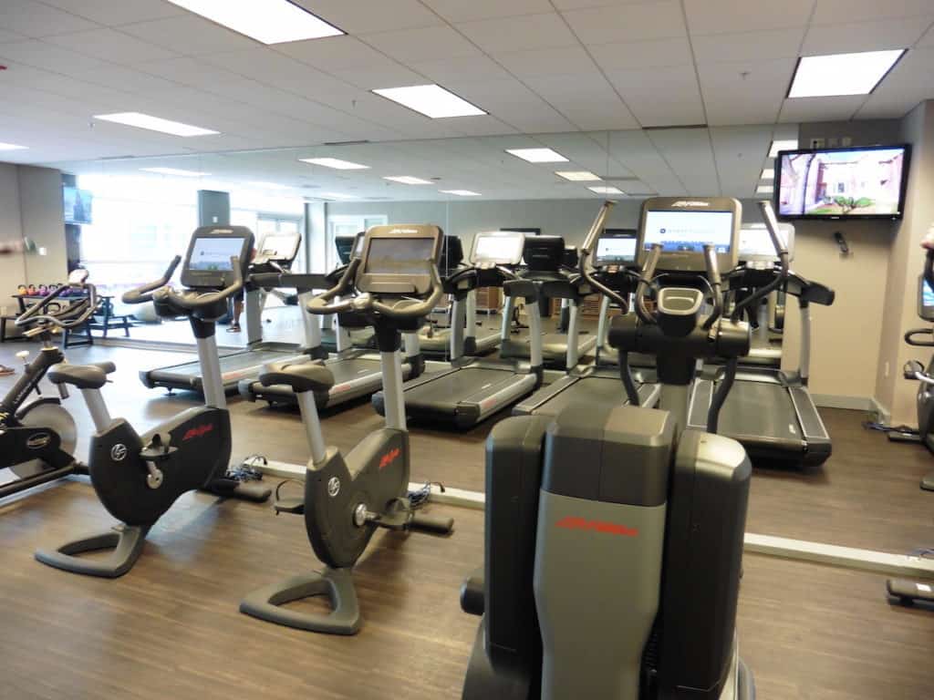 The Stay Fit gym at the Hyatt Regency McCormick Place is open 24 hours a day, seven days a week. TravelingWellForLess.com