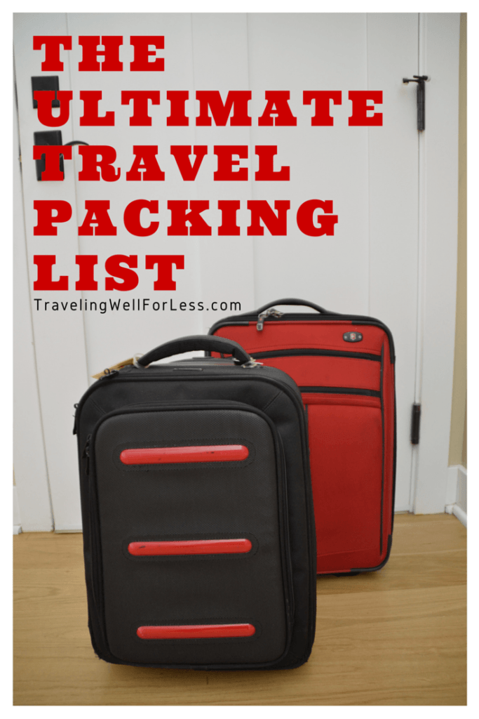 Never forget anything the next time you go on vacation with the Ultimate Travel Packing List from TravelingWellForLess.com