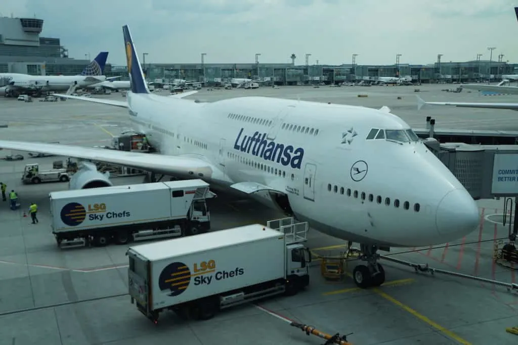 My First Class Lufthansa flight on the 747-8 only cost $40. Find out how at https://www.travelingwellforless.com