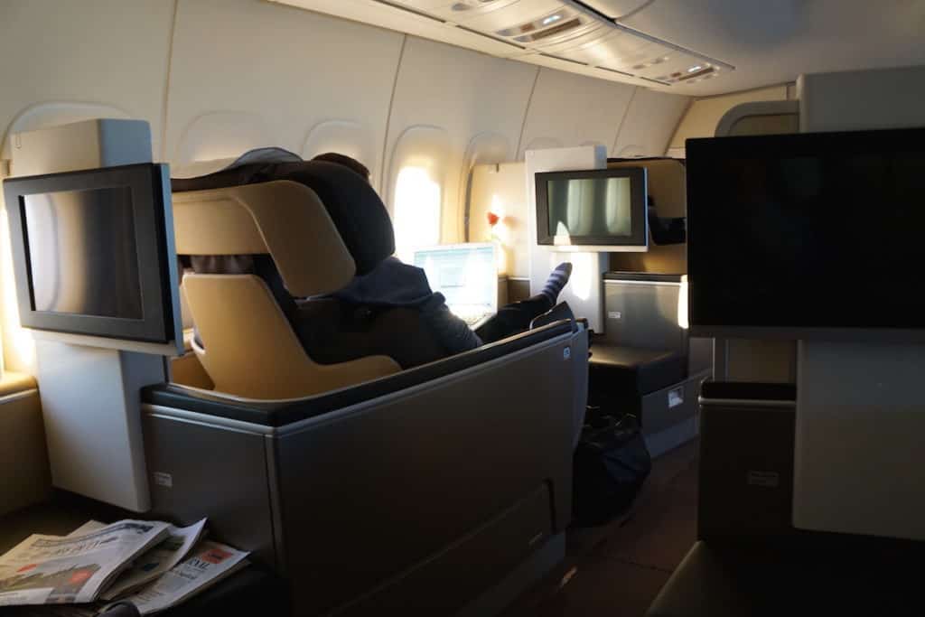 Seats 2A and 2K on the 747-8 in Lufthansa First Class have the most legroom and a bigger ottoman. https://www.travelingwellforless.com