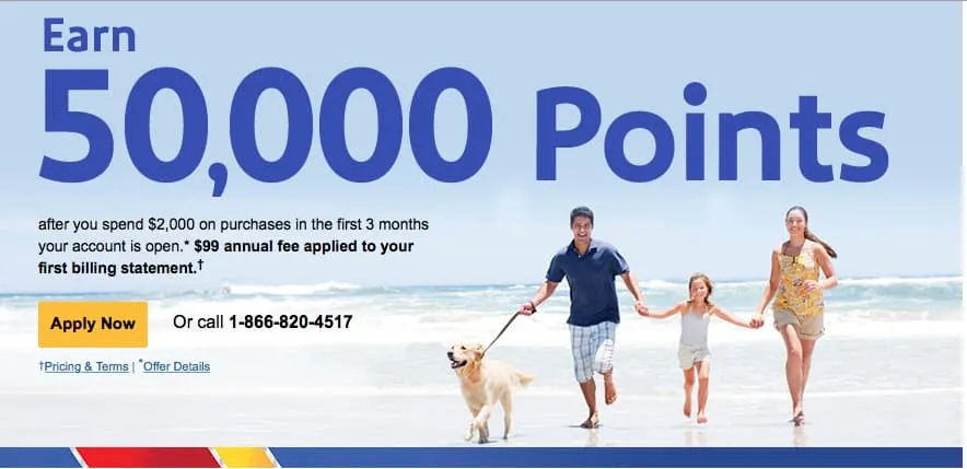 Southwest 50,000 point credit card, 50k Southwest card, Southwest Companion Pass, fly free for two years, Traveling Well For Less