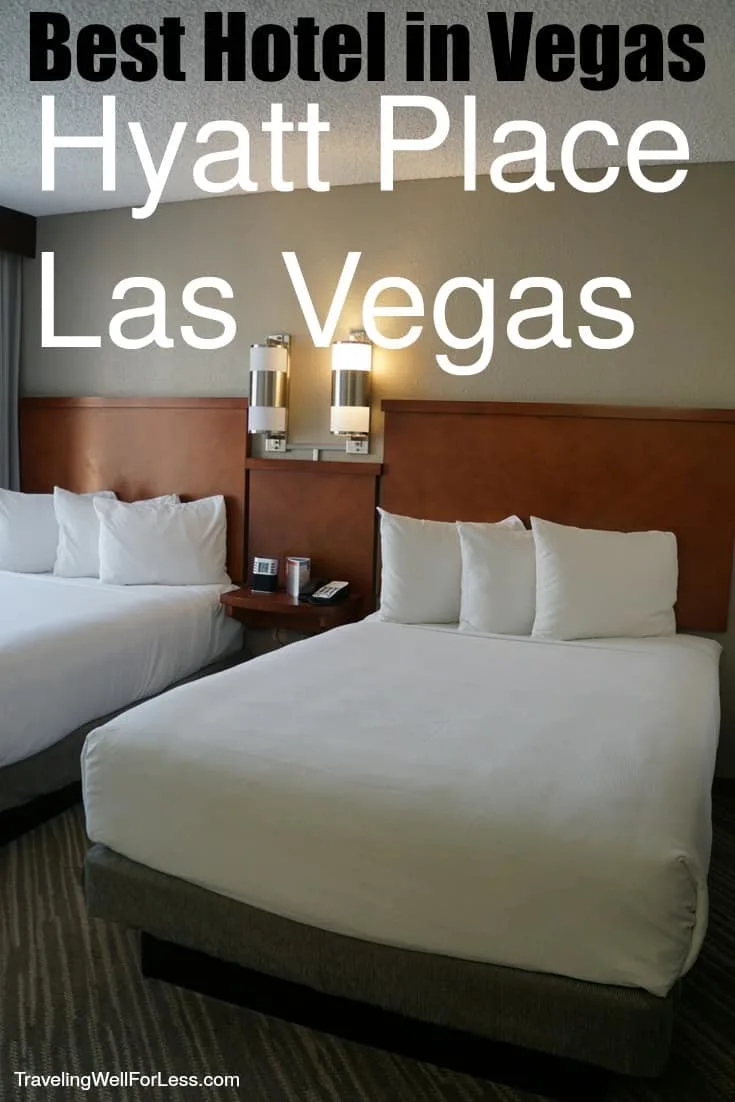 If you like free, the Hyatt Place Las Vegas is the best hotel. Travelingwellforless.com | Las Vegas hotels with airport shuttles | Las Vegas hotels 