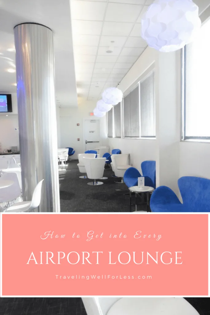 Airport lounge access is usually reserved to those who buy expensive tickets like First Class and Business Class. Or who have an airline lounge membership. But with these easy tips and tricks, you can get into every airport lounge, even if you're flying coach or on using airline miles. | airport lounge | how to get airport lounge access | travel hacks | TravelingWellForLess.com