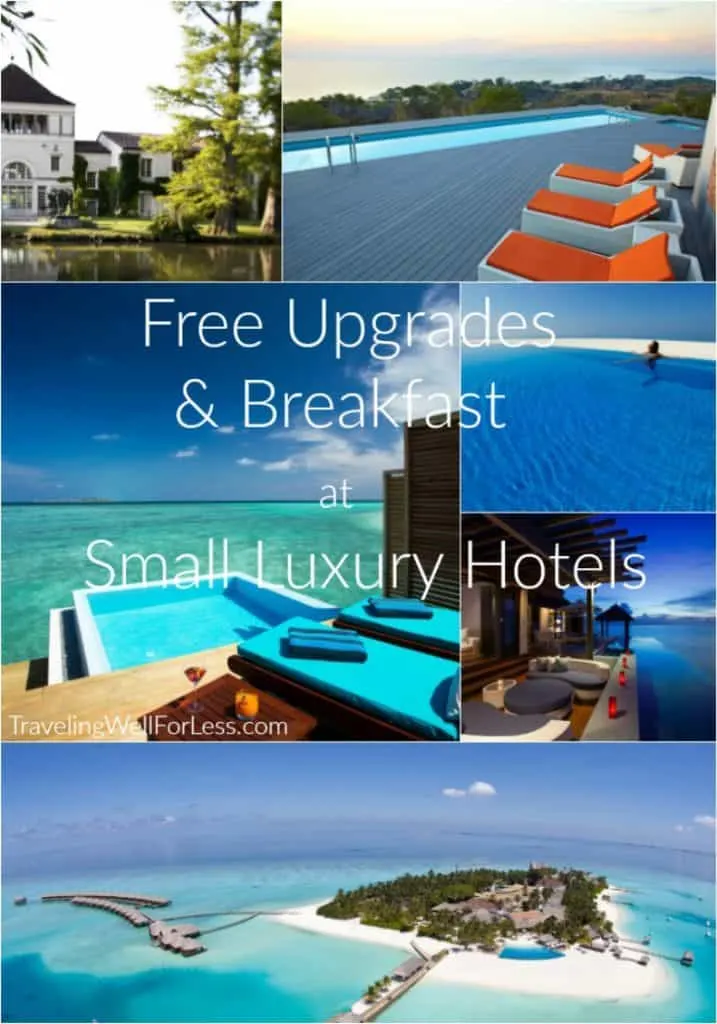 An easy trick to get instant elite hotel status, room upgrades, and breakfast for free. Here's how you can get free upgrades & breakfast at Small Luxury Hotels. TravelingWellForLess.com