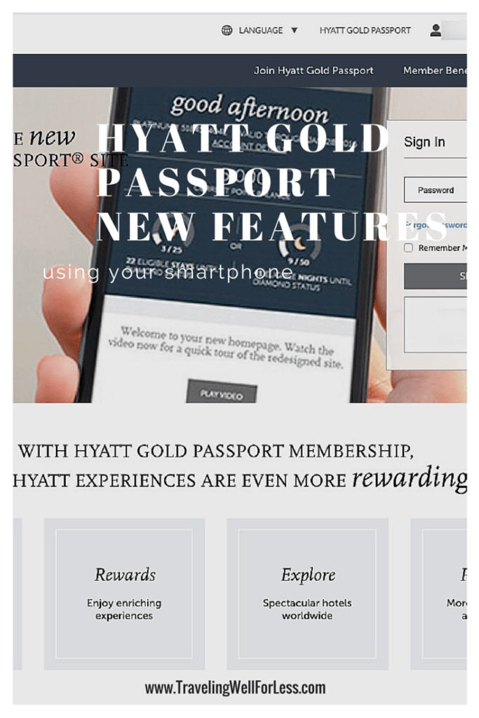 The new Hyatt Gold Passport website adds new features & is easier to use. Overall it's a more user friendly design and experience. Click on the pin to learn more by TravelingWellForLess.com