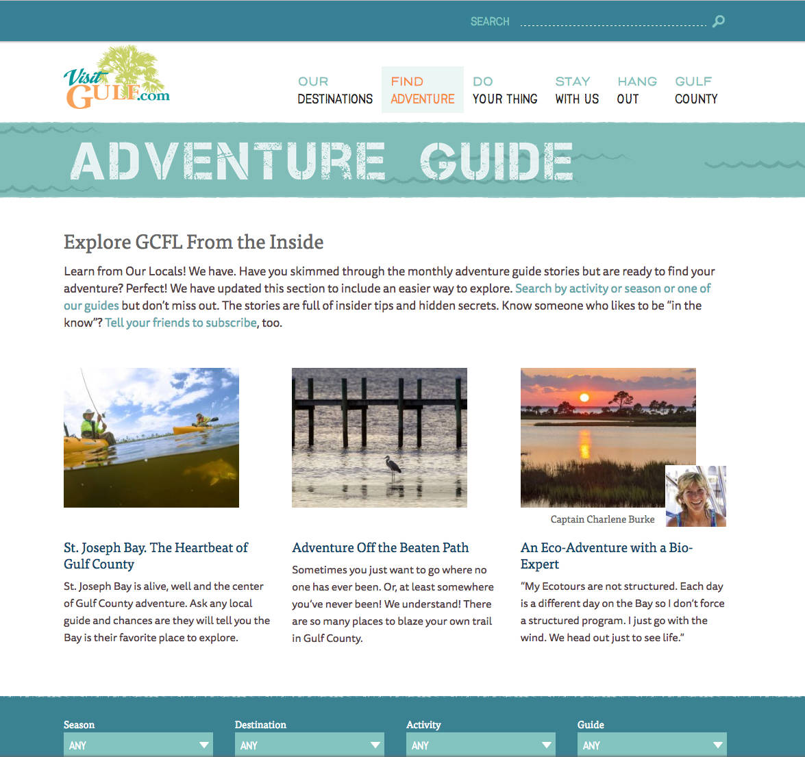 Have and plan your adventure with the Gulf County Adventure Guide.