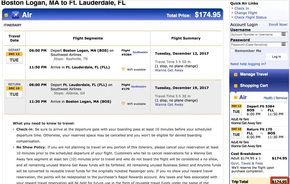 You'd pay $174.95 for a round-trip ticket from Boston to Fort Lauderdale. So it would be cheaper to buy points and use those to pay for the ticket. | travel tips | travel hacks | TravelingWellForLess.com