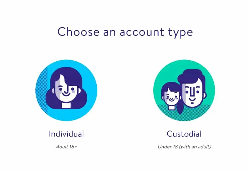 You can choose from an individual account or a custodial account. Custodial accounts are for children under 18. The child owns the account but an adult takes care of the account for them until they turn 18. | TravelingWellForLess.com