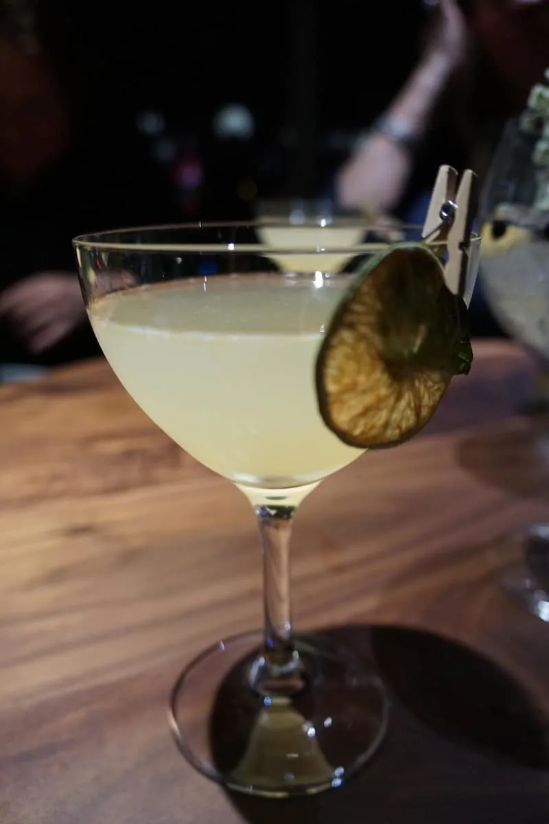 The Garden Stroll was an intriguing drink made with Titos vodka, basil, eau de vie, apricot brandy, and lime. | Dublin, Ohio | Columbus | Spanish food | where to eat in Columbus | TravelingWellForLess.com