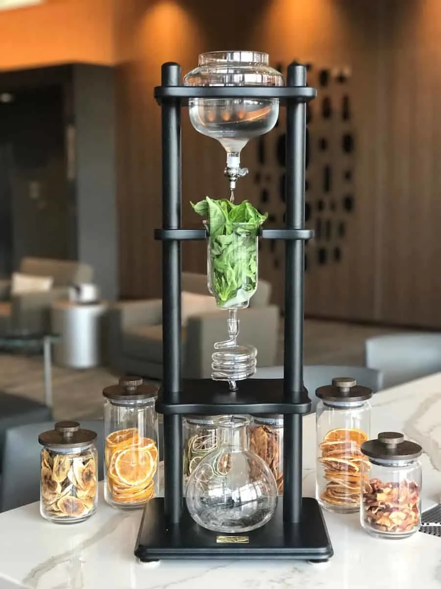 To get the right flavor the basil steeps in the vodka for days using a special beaker system. | Dublin, Ohio | Columbus | Spanish food | where to eat in Columbus | TravelingWellForLess.com