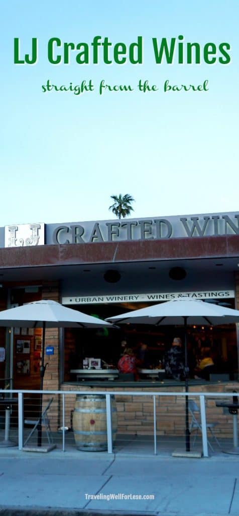 You’ll find LJ Crafted Wines tucked away in Bird Rock. Enjoy fine wines in a vineless setting on La Jolla Avenue, away from the crowds and steps from Bird Rock Coffee Roasters. | San Diego wineries | What to do in San Diego | www.travelingwellforless.com