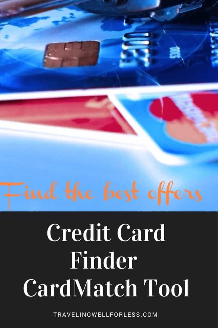 Find the best travel rewards and credit card offers. Use a credit card finder like CardMatch tool to search for big signup bonuses. Traveling Well For Less