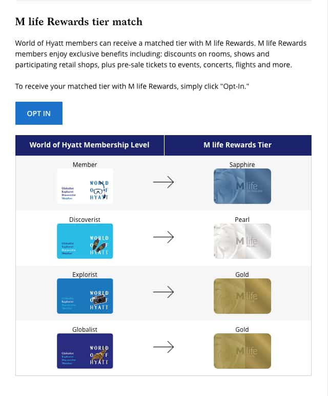 You can get exclusive benefits at M life hotels if you're a World of Hyatt member. Elite status is not required. Here's how to connect your World of Hyatt account to M life. 