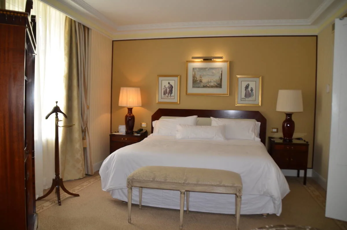 Westin Palace Madrid Junior Suite includes a large living room and separate bedroom. TravelingWellForLess.com