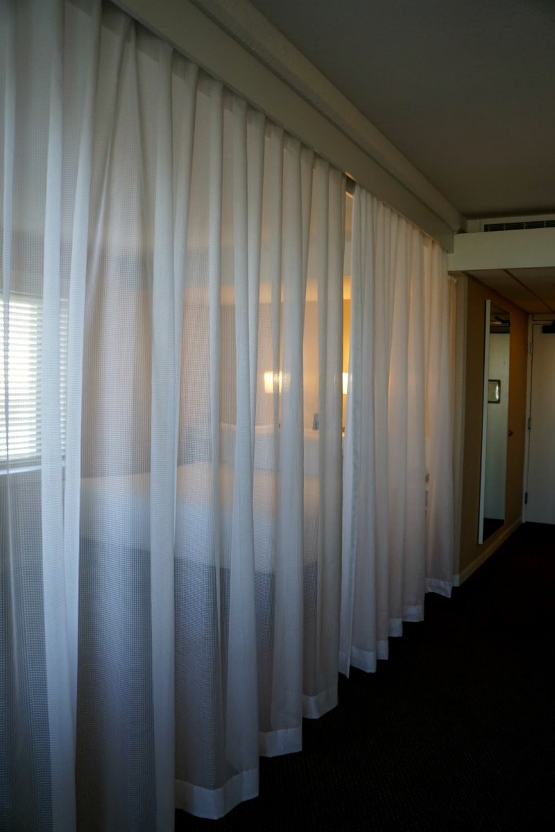 There's a sheer curtain to provide some privacy between the bedroom and living room. Hyatt Regency Mission Bay Spa and Marina. TravelingWellForLess.com